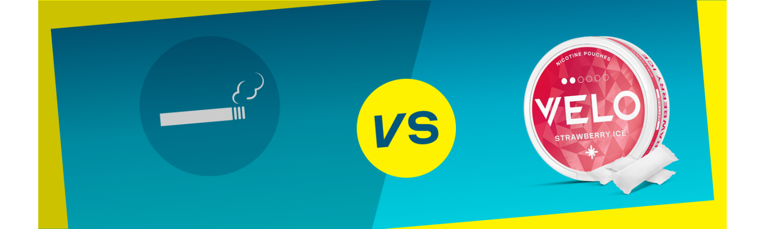 Porovnáváme účinky nikotinových sáčků a kouření cigaret. Zjistěte více o VELO