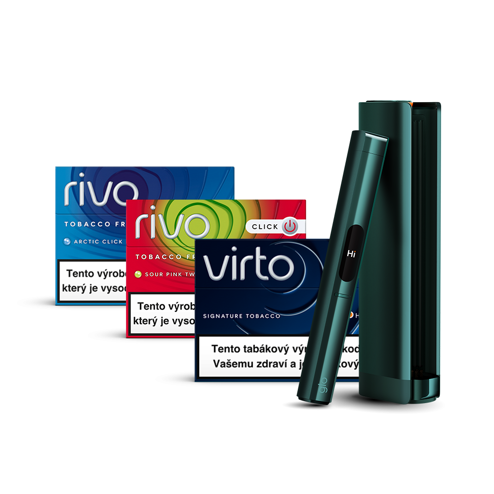 Obrázek produktu glo™ Hilo Plus startovací balíček se zařízením ve variantě glo™ Hilo Plus Emerald