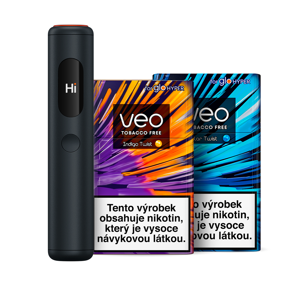 Obrázek produktu glo™ Hyper Pro+ x veo™ balíček se zařízením ve variantě glo™ Hyper Pro+ Graphite