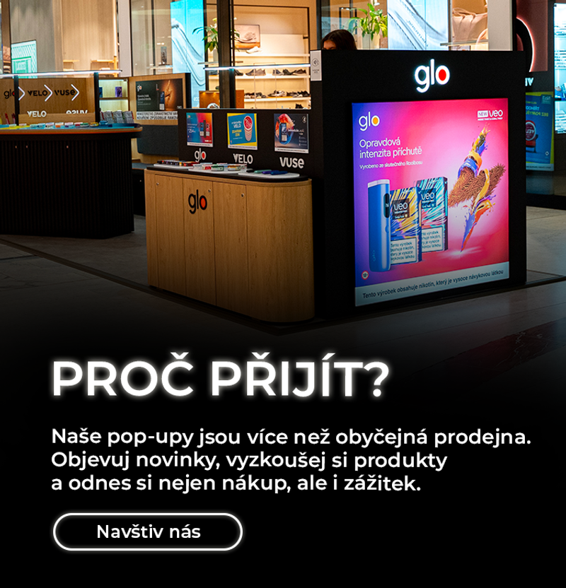 Bannerový obrázek: Proč přijít? Pop-upy jsou více než obyčejná prodejna. Odnes si nejen náup, ale i zážitek.