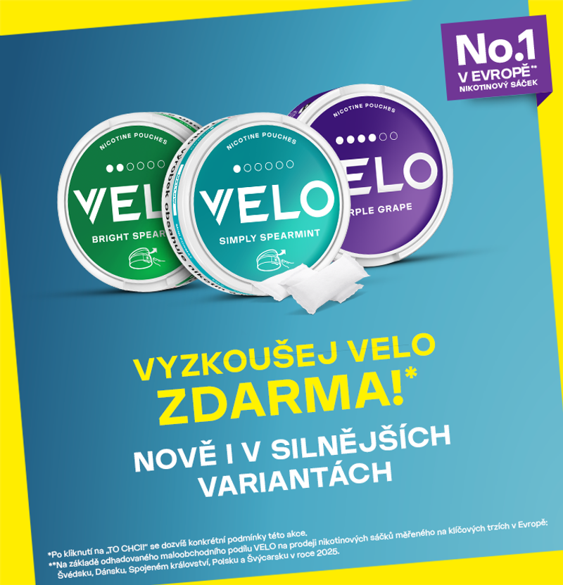 Bannerový obrázek: Vyzkoušej VELO zdarma – nově i silnější varianty