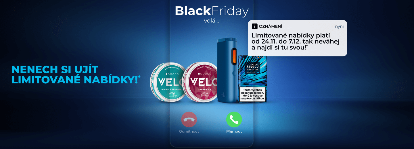 Black Friday limitované nabídky platí od 24. 11. do 7. 12.