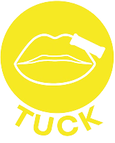 Žlutá ikona s nápisem TUCK